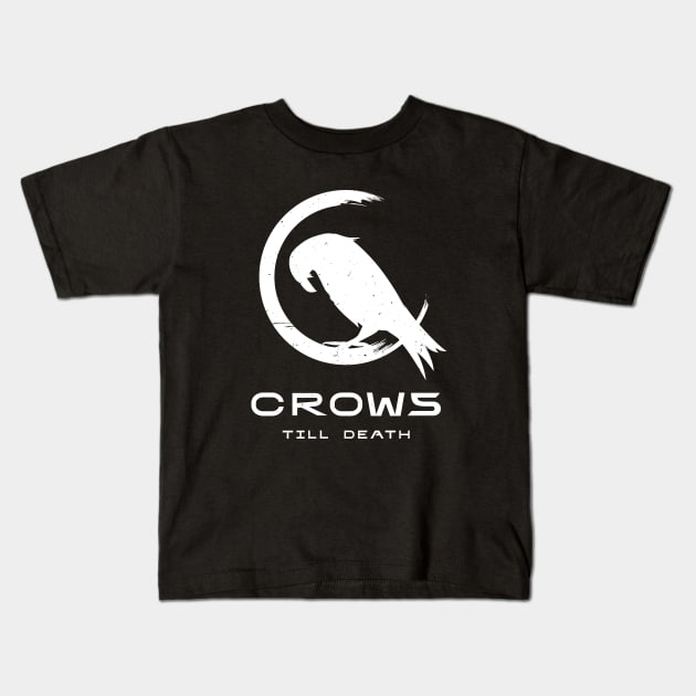 Crows - Till Death Kids T-Shirt by BadCatDesigns